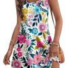 Women's Summer Dress 2025 Sleeveless Floral Boho Sundress Swimsuit Coverup Casual Loose Beach Vacation Tank Dresses