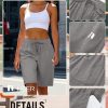 3 Pack Women's Quick Dry Shorts Women Drawstring High Waisted Bermuda Athletic Shorts with Pockets