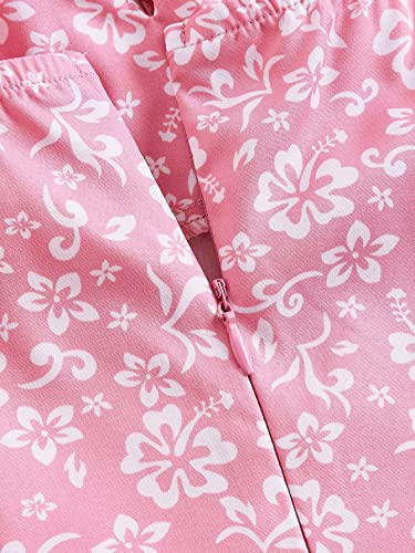 Women's Summer Floral Cherry Print A Line Short Cami Dress