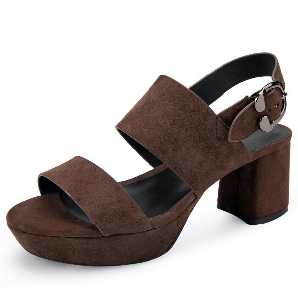Women's Camera Platform Heeled Sandal