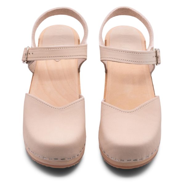 Handmade Swedish Wood Clogs for Women, High Heel Sandal | Victoria