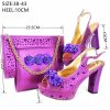 African Womens Summer Sandals Bag Set High Heel Party Pumps Matching Handbag Femmes Wedding Guest Attire